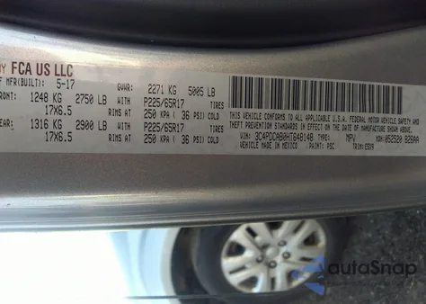 2017 Dodge Journey Se из США, поврежденный, VIN 3C4PDCAB0HT648148